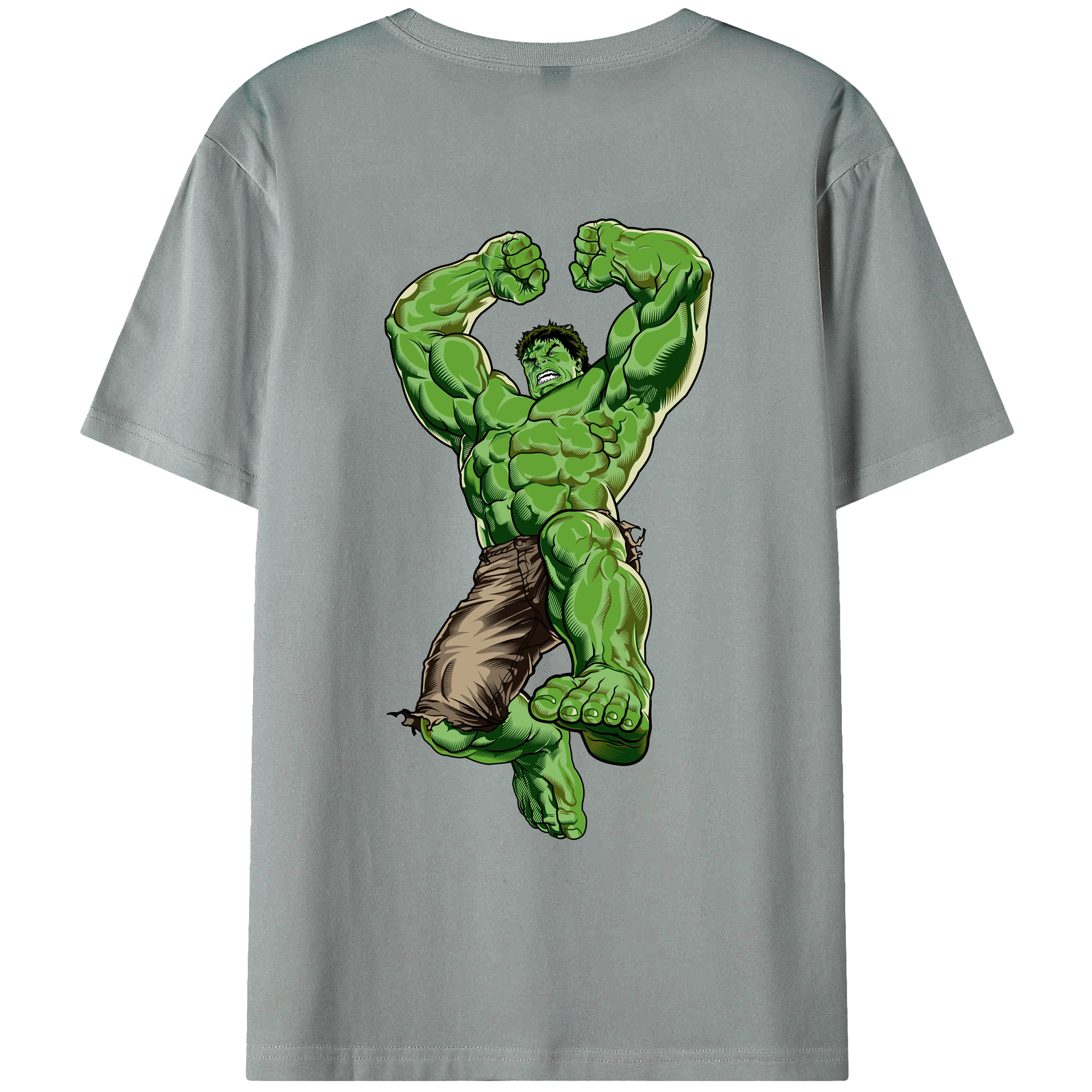 （画像用） アベンジャーズ The Avengers 綿100％ メンズ半袖Tシャツ（バックプリント） 通気性
